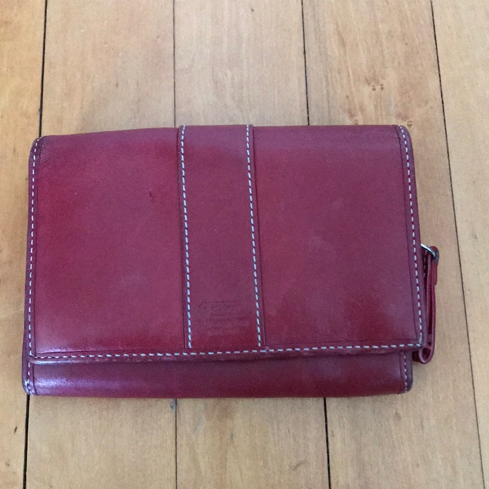 Red Leather Coach Wallet